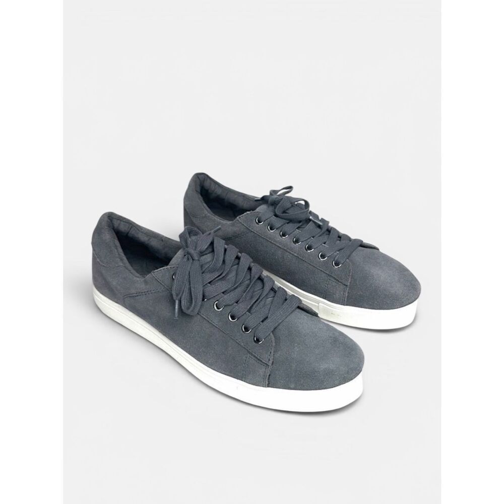 Brooks Brothers Red Fleece Gray Leather Suede Lace Up Sneakers size 11